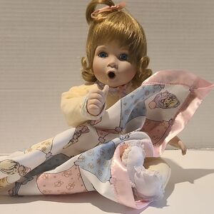 Precious Moments Doll With Blanket